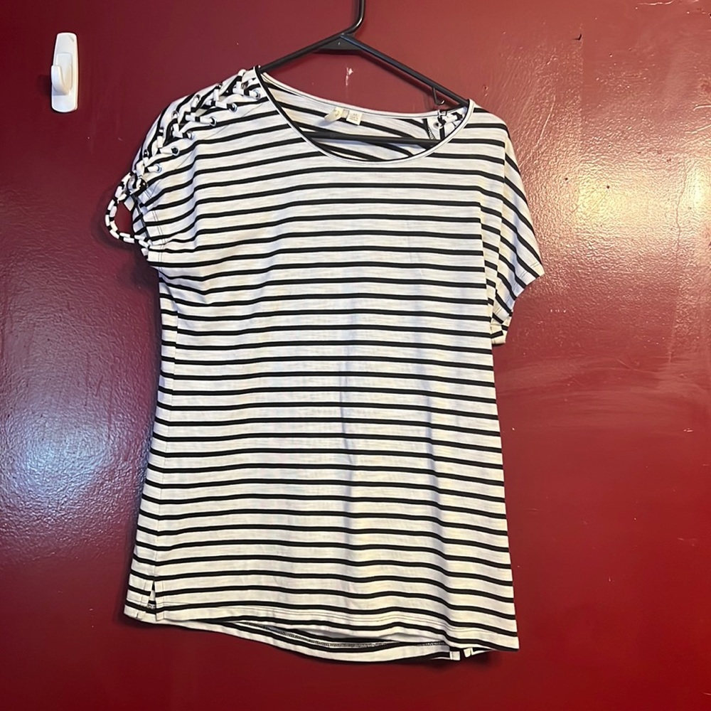 Cato est.1946 size M black and white striped blouse